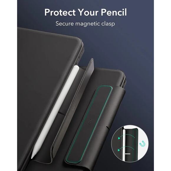 ESR iPad Pro 11 Inch Case w Keyboard (M4, 2024), iPad Pro 11 (5th Gen) New Black - Picture 9 of 11